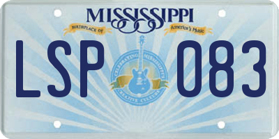 MS license plate LSP083
