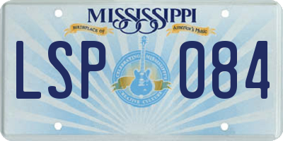 MS license plate LSP084