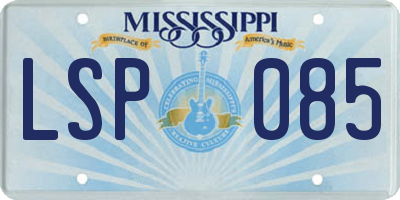 MS license plate LSP085