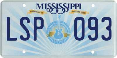 MS license plate LSP093