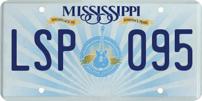 MS license plate LSP095