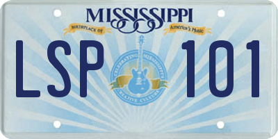 MS license plate LSP101