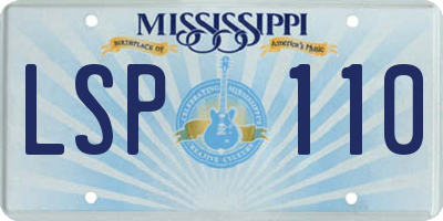 MS license plate LSP110