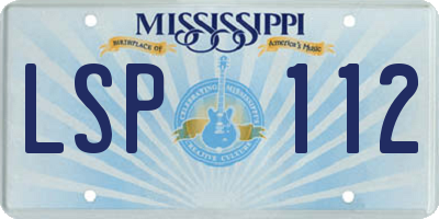 MS license plate LSP112