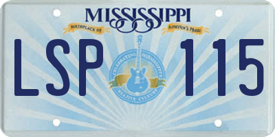 MS license plate LSP115