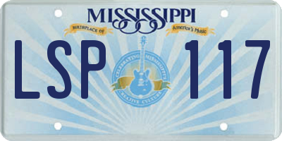 MS license plate LSP117