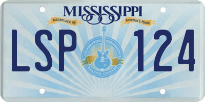 MS license plate LSP124