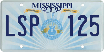 MS license plate LSP125