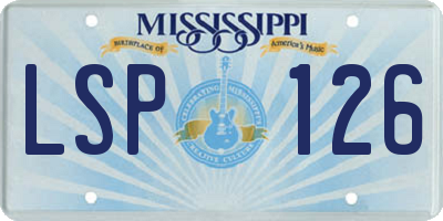 MS license plate LSP126