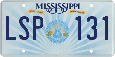 MS license plate LSP131