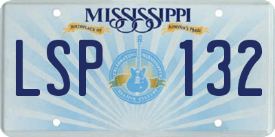 MS license plate LSP132