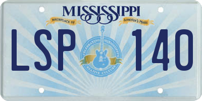 MS license plate LSP140