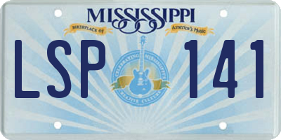 MS license plate LSP141