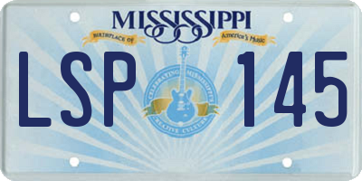 MS license plate LSP145