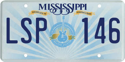 MS license plate LSP146