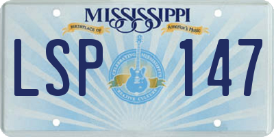 MS license plate LSP147