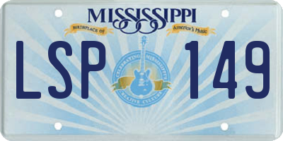 MS license plate LSP149