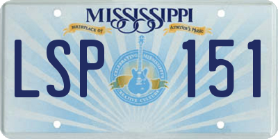 MS license plate LSP151