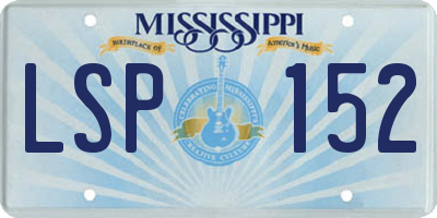 MS license plate LSP152