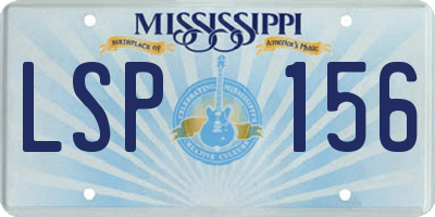 MS license plate LSP156
