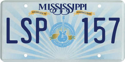 MS license plate LSP157