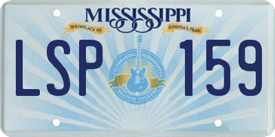 MS license plate LSP159