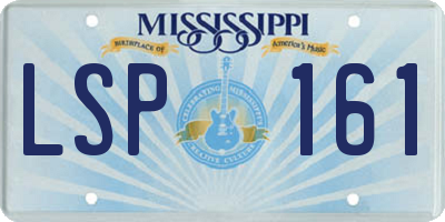 MS license plate LSP161
