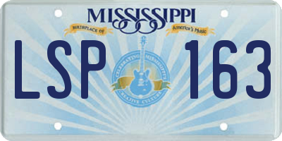 MS license plate LSP163