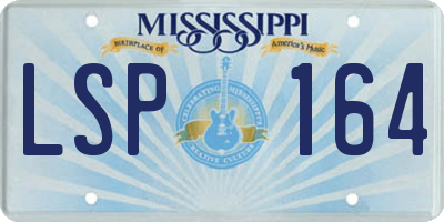 MS license plate LSP164