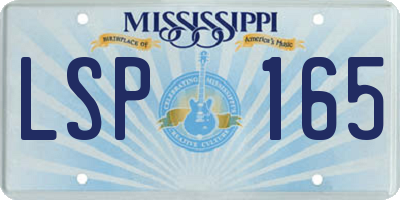 MS license plate LSP165