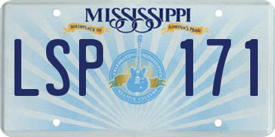 MS license plate LSP171