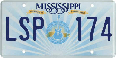 MS license plate LSP174