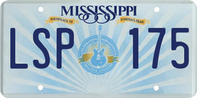 MS license plate LSP175
