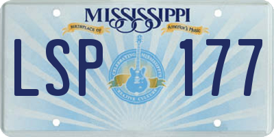 MS license plate LSP177