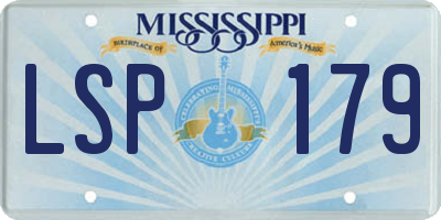 MS license plate LSP179