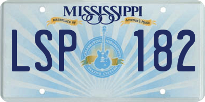 MS license plate LSP182