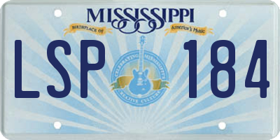 MS license plate LSP184