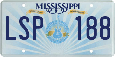 MS license plate LSP188