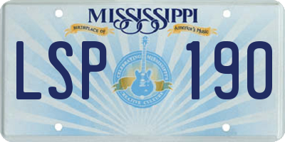 MS license plate LSP190