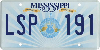 MS license plate LSP191