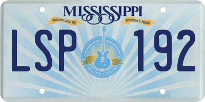 MS license plate LSP192