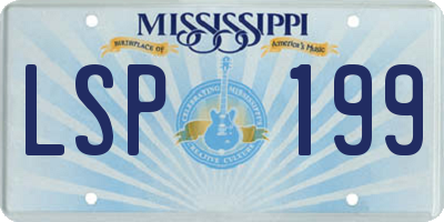 MS license plate LSP199