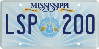 MS license plate LSP200