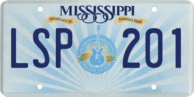 MS license plate LSP201