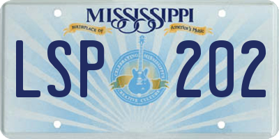 MS license plate LSP202
