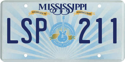 MS license plate LSP211