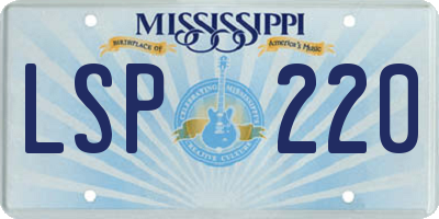 MS license plate LSP220