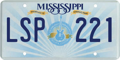MS license plate LSP221