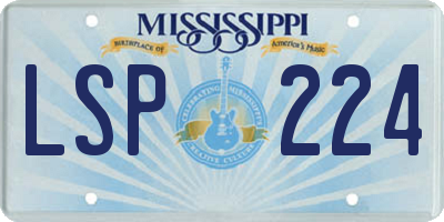 MS license plate LSP224