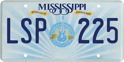 MS license plate LSP225